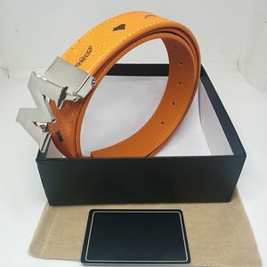 Mens Designer Belt Belts For Women Designer Bredd 3.4 cm Packing Box Cinture Uomo Lettere Buckle äkta läderbälte Designer Män kvinnor Mens Bälten Casquette