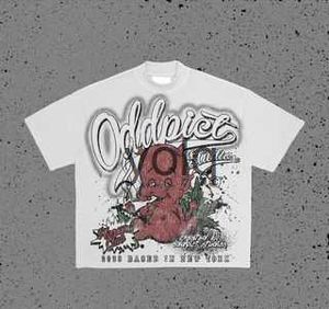 Varumärkesdesigner Herrarna T-shirts Vintage Gothic Pattern Men T Shirt Streetwear 2023 Ny grafik T-skjortor Punk Hip Hop Print Y2K Top Overdized Loose Short Sleeveyolq 631