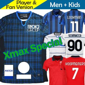 23 24 Noel Özel Noel Atalantas Maglia Futbol Formaları Maglie Çocuk Kit 2023 2024 Futbol Gömlek Oyuncu Versiyon BC KOOPMEINERS LOOKMAN DE KETELAARE SCAMACCA