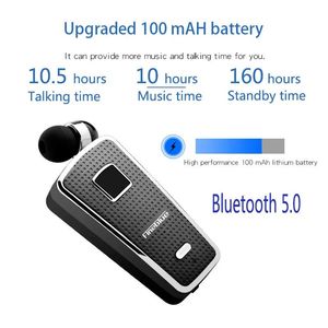 Hörlurar finblue F970 Pro Bluetooth 5.0 Ring vibration 10 timmars arbetstid Bluetooth Earpiece trådlös hörlur Bluetooth Clip -headset