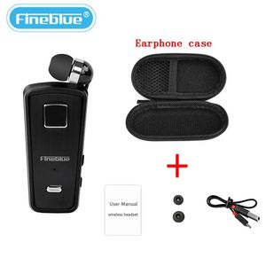 Fones de ouvido fineblue f980 sem fio retrátil portátil mini fone de ouvido bluetooth chamadas lembrar vibração wear clipe esportes correndo fone de ouvido