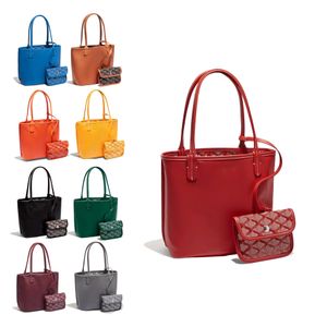 両面のトートのLuxurysデザイナーバッグAnjou Women's Mens Handbag with Mini Purseショッピングバッグウィークエンダートート