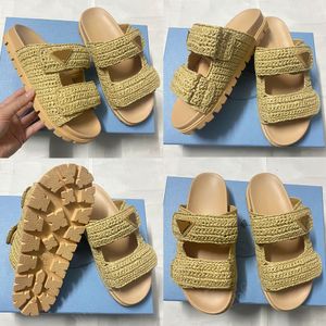 Raffian Sandals Luxury Brand Sandals Woven Sandal 24s Women Sandals Lesort Retro Retro Sandals Hand Woven Sandal Beach Sandal