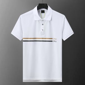 Summer High Polo Quality Shirt Pure Cotton Men's Polos Shirt Men's Short T-Shirt Sleeve Casual Fashion T-shirts Skjorta Mäns Solid Color Lapel Pullover Asiatisk storlek M-3XL