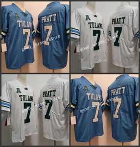 NCAA Tulane Wave Jersey College Football Jersey NCAA 7 Michael Pratt Jersey 2024 Nyaste stil