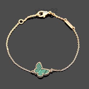 Van Bracelets 디자이너 매력 팔찌 디자이너 보석 VC Four Leaf Clover Mini Colored Shell Agate Butterfly Bracelet Diamond Buckle 18K Gold 9