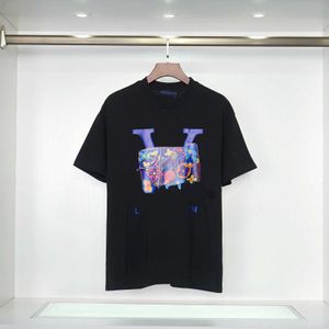 メンズTシャツデザイナーLKブランドマン用のピュアコットンラウンドネックTシャツ