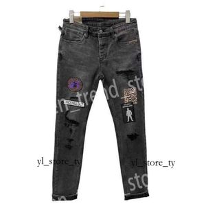 Jeans di marca viola Tendenza moda Jeans Kusbi Designer Ksubi Jeans Jeans skinny da uomo 2024 Pantaloni di jeans di lusso Jeans strappati strappati Jeans neri Jeans slim fit 1171