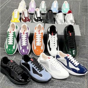 Men America Cup Sneakers Designer High-Top Sneakers Fashion Casual Sports Shoes Högkvalitativ Nettan Tygläder Gummi utomhus Sneakers Storlek 39-47