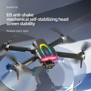 F199 Çift HD kameralı quadcopter İHA drone, fırçasız motorlar, optik akış konumlandırma, akıllı engel kaçınma, yeni başlayanlar için mükemmel