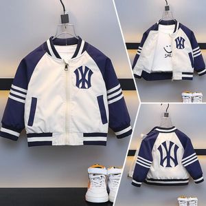 Kinder-Designer-Kleidung, Outdoor-Baseballjacke mit Reißverschluss, gespleißte WY-Jacken, Kindermantel