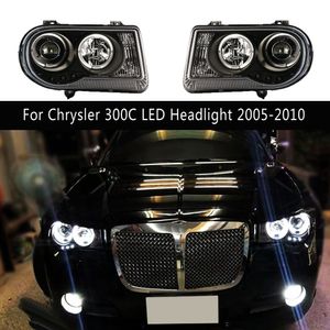 For Chrysler 300C LED Headlight 05-10 DRL Daytime Running Light Front Lamp High Beam Angel Eye Projector Lens Car Accessories