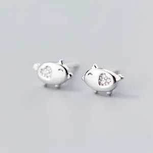 Stud Earrings MloveAcc 925 Sterling Silver Cute Lucky Pig For Women & Girls Sterling-Silver-Jewelry