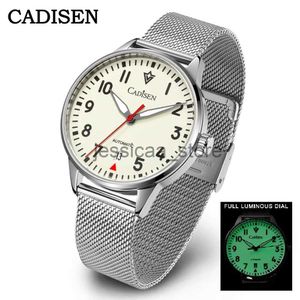 Other Watches Full Luminious Dial NH35A Men's Watch NH35 Sapphire Automatic Mechanical Wristwatch 2024 New CADISEN SwimmWatch J240118