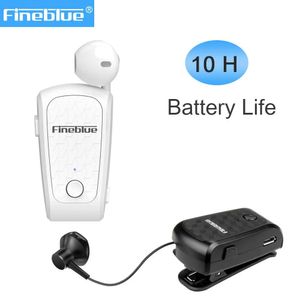 Cuffie FineBlue FQ10 pro Auricolari Bluetooth wireless retrattili Cuffie vivavoce portatili con clip Cuffie stereo 10 ore di telefonata