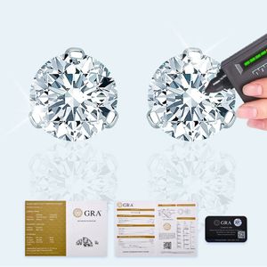 1.5CT мужские и женские серьги с бриллиантами, стерлинговое серебро 925 пробы, пройти тест, серьги с муассанитом, серьги-гвоздики для девочек, женщин, вечерние, свадебный подарок