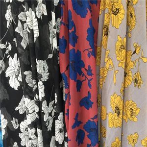 Clothing Fabric Bazin Riche Getzner 3-colour Chiffon Printed Suspender Skirt Shirt Spring And Summer Vacation Dress Long Accessories Fabrics