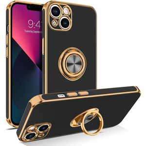 Luxury 360 Rotation Magnetic Ring Stand Holder 6D Plating Soft TPU Cases Shockproof Cover For iPhone 15 14 13 Pro Max 12 11 XR XS 8 7 Plus Samsung S23 FE S24 Ultra