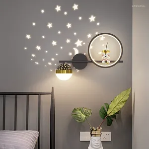 Duvar lambası Led Nordic Işık Lambaları Çocuk Yıldız Projektör Yatak Odası Dekorasyonu Accon Hafif Kid Diningdecorstudy Fuaye