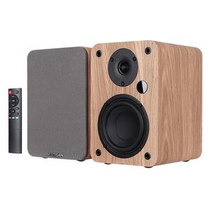 Speakers 80W 2.0 HiFi Speaker Soundbar Bookshelf Bluetooth Speaker Home Theatre Wooden Music Speakers For TV PC Subwoofer Bass effect USB