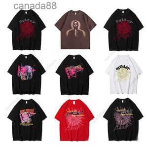 Men Spider t Shirt Pink Young Thug Sp5der 555555 Mans Women Quality Foaming Printing Web Pattern Tshirt Fashion Top Tees Suclothes Wholesale C7UP