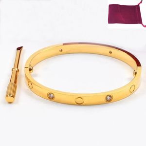 Love Screw Bracelet Designer Bracelets Luxury Jewelry Women Bangle Fashion Accessories Titanium Steel Alloy Gold-Plated Never Fade Not Allergic without dust bag 17