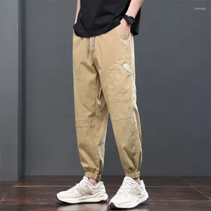 Men's Pants 2024 Autumn Winter KPOP Fashion Style Harajuku Slim Fit Trousers Loose Casual All Match Leggings Solid Pockets Man Cargo