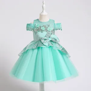 Girl Dresses Kids Dress For Girls Wedding Tulle Prom Lace Flower Elegant Princess Party Children Evening Gown