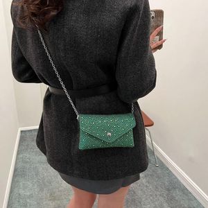 Sacos de noite Mulher Bolsa 2024 Moda Strass Pequena Bolsa Bolsas e Bolsas Crossbody para Mulheres