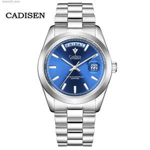 Other Watches CADISEN Blue Japan MIYOTA-8285 Movt DAY-DATE Men's Sapphire Glass Mechanical Automatic es 10ATM C8203 VS C8185 Q240118