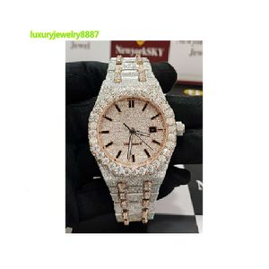 Best Price 41mm Iced Out Watches Luxury Automatic Movement Stainless Steel Iced Out Hip Hop VVS Moissanite Watches For Man Woman