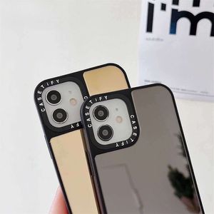 Casetify Solid Cell Color Color Vanity Mirror Phone for iPhone 14 13 12 11 PRO MAX MINI XR XS MAX 8 X 7 SE 2020バックカバー