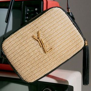 Women Raffias designer torba luksusowa słoma słoma lou kamera torebka torebka torebka Tassel