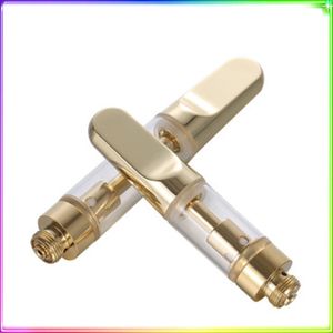 Cartucce Gold Vape TH205 0,5 ml 0,8 ml 1,0 ml Bobina in ceramica Supporto interno dorato 510 Atomizzatori per carrelli vuoti