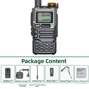 Quansheng uv-k5 walkie talkie 5w luftband tvåvägs radio uhf vhf dtmf fm noaa trådlös frekvens kopia skinka radio radio