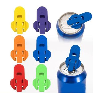 Manual Easy Can Opener Premium Plastic Shields Sodavera Can Opener Beverage Can Top Ring Opener Tool för koks, öl, soda, aluminiumdryck