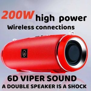Alto -falantes Caixa de alto -falante 200W alto -potente Bluetooth Bass portátil Bass portátil Outdoor Wireless Audio 3D Substituto Tws/FM/Voice Novo
