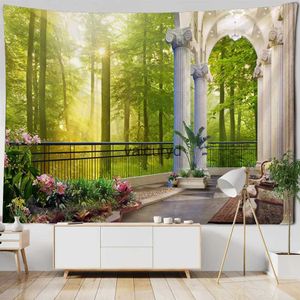 Tapeçarias 3D paisagem impressa tapeçaria Hippie arte boêmia estética decoração de casa quarto parede cobertor fundo panovaiduryd