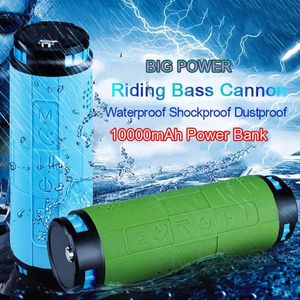 Hoparlörler Taşınabilir Açık Kablosuz Bluetooth Hoparlör 10000mAH Power Bank Büyük Power Super Bass 3D Stereo Bisiklet Binicilik Hoparlör