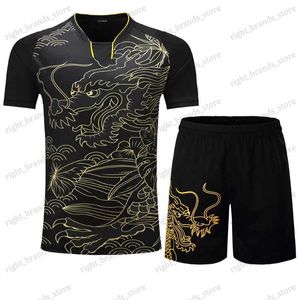Men's Tracksuits New Dragon Chinese table tennis Jerseys for Men Women Children China ping pong t shirt sports suits Table tennis uniforms clothe T240118