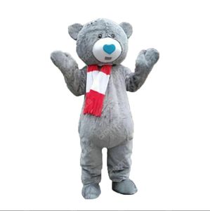 Abbigliamento pubblicitario promozionale personalizzato di alta qualità del costume della mascotte dell'orso bello del costume del personaggio dei cartoni animati del vestito da festival del partito all'aperto di Natale