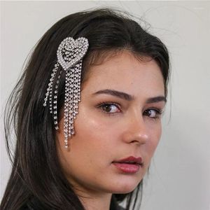 Hårklipp Kvinnor Sparkling Crystal Rhinestone Tassel Huvudkedja Pannband / tillbehör Huvudstycke för festbröllop