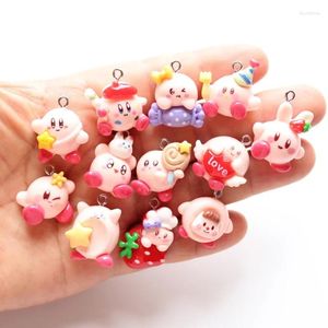 Takılar 10pcs karikatür bebek sevimli reçine kolye parti hediye diy küpeler bilezik mücevher yapım anahtarlık telefon aksesuarları