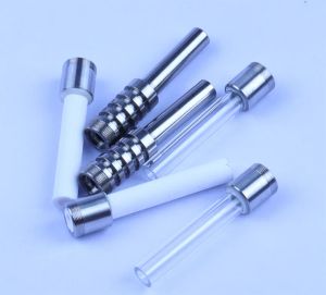 Smoking Replacement 510 Thread and 10mm/14mm/18mm Titanium Ceramic Tip Quartz Banger Nail For Nectar Collector kit BJ