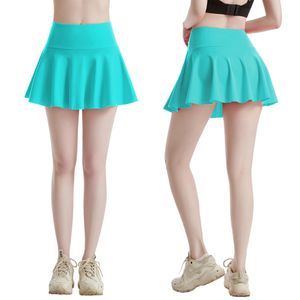 LL Sports Short Skirt Lady Summer anti -Light Skirt High -Waisted Yoga Skirt Triminton Travinton Tennis Skirt