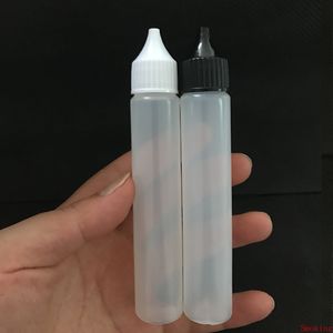 15 ml 30 ml puste butelki Slim Pen Style E-Liquid E Jue Olej z plastikowy PE Butelka długa cienka końcówka Butelka Białe czarne czapki