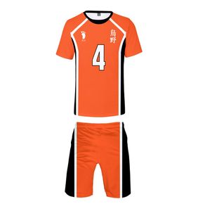 Anime haikyuu karasuno lise voleybol kulübü hinata shoyo cosplay kostüm üst ve şort kıyafeti formaları üniforma sportwear4797620