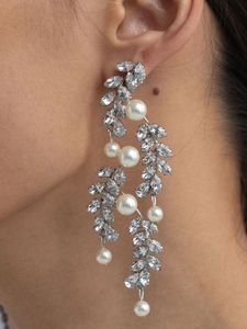 Farfetch Jennifer wisteria crystal earrings Luxury fine jewelry designer brand logo with box Copper K Gold Plated earrings designer for women Mother's Day gift