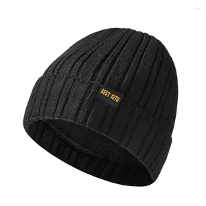 Berets moda marca designer beanies para homens cor sólida chapéu de inverno mulheres de malha cashmere boné manter quente casual adulto bonnet hiver