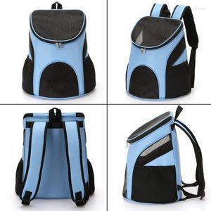 Zaino per trasportini per cani da viaggio rosso portatile nero forniture per gatti borsa blu per esterni animali domestici cerniera in rete pieghevole